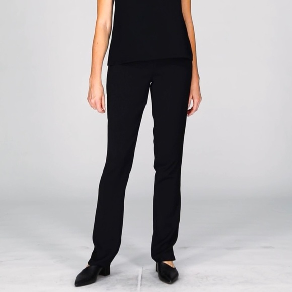 NWT Emmelle Black Crepe High Waisted Trousers Pants - Picture 1 of 13